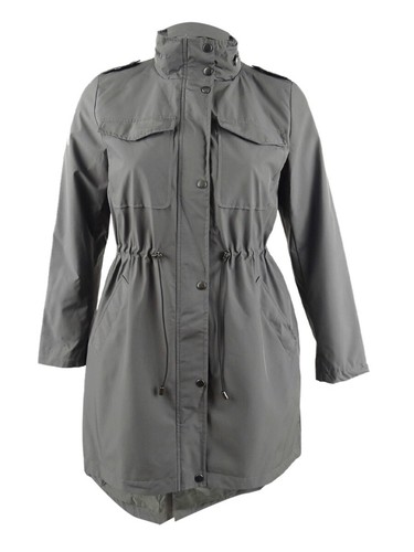 Bagatelle Grey Women's Water Repellent Spring Anorak Jacket L