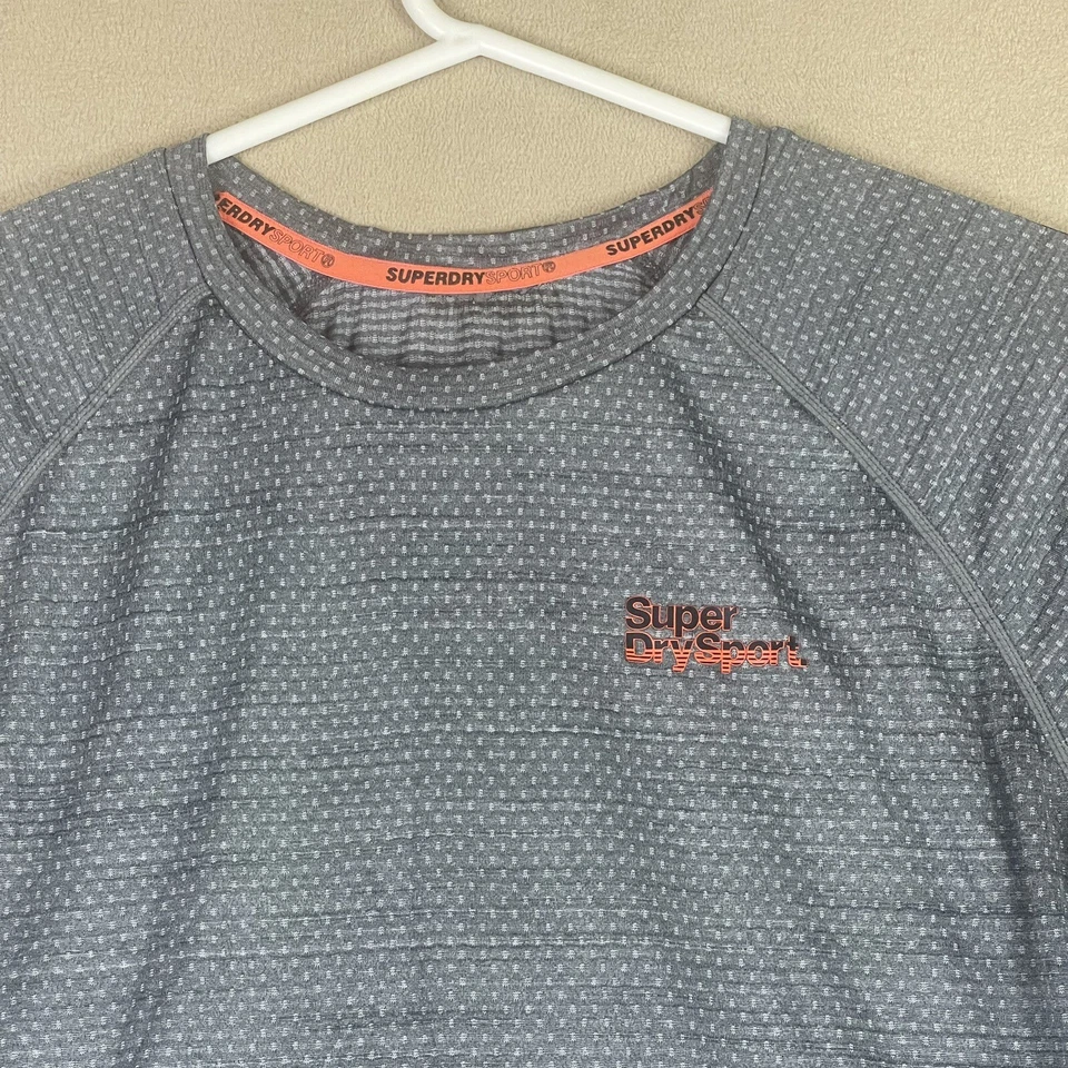 Superdry Sport мужской L серый эластичной легкий Athletic длинным рукавом спортивная рубашка - Изображение 2 из 4