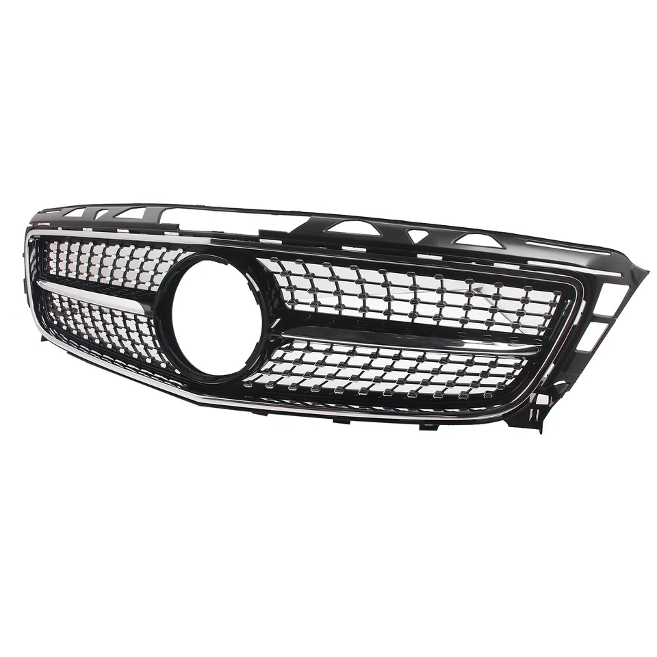 Решетка радиатора переднего бампера для Mercedes Benz класса CLS W218 2011-2014 черная - Изображение 2 из 4