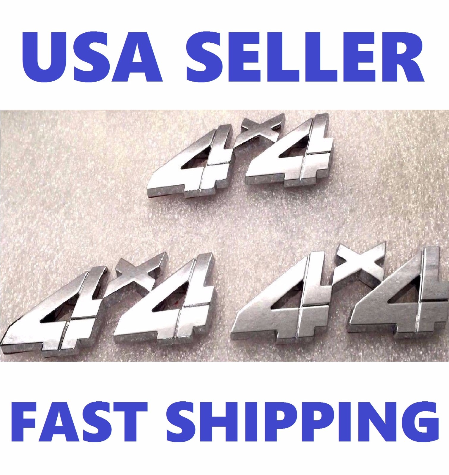 X3 Chrome 4X4 EMBLEM 4 X 4 logo TRUCK decal SIGN Bumper ornament FIT ALL CARS
