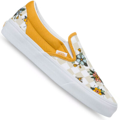 Vans Classic Slip-On Damen-Sneaker Low Top Schuhe Cottage Check