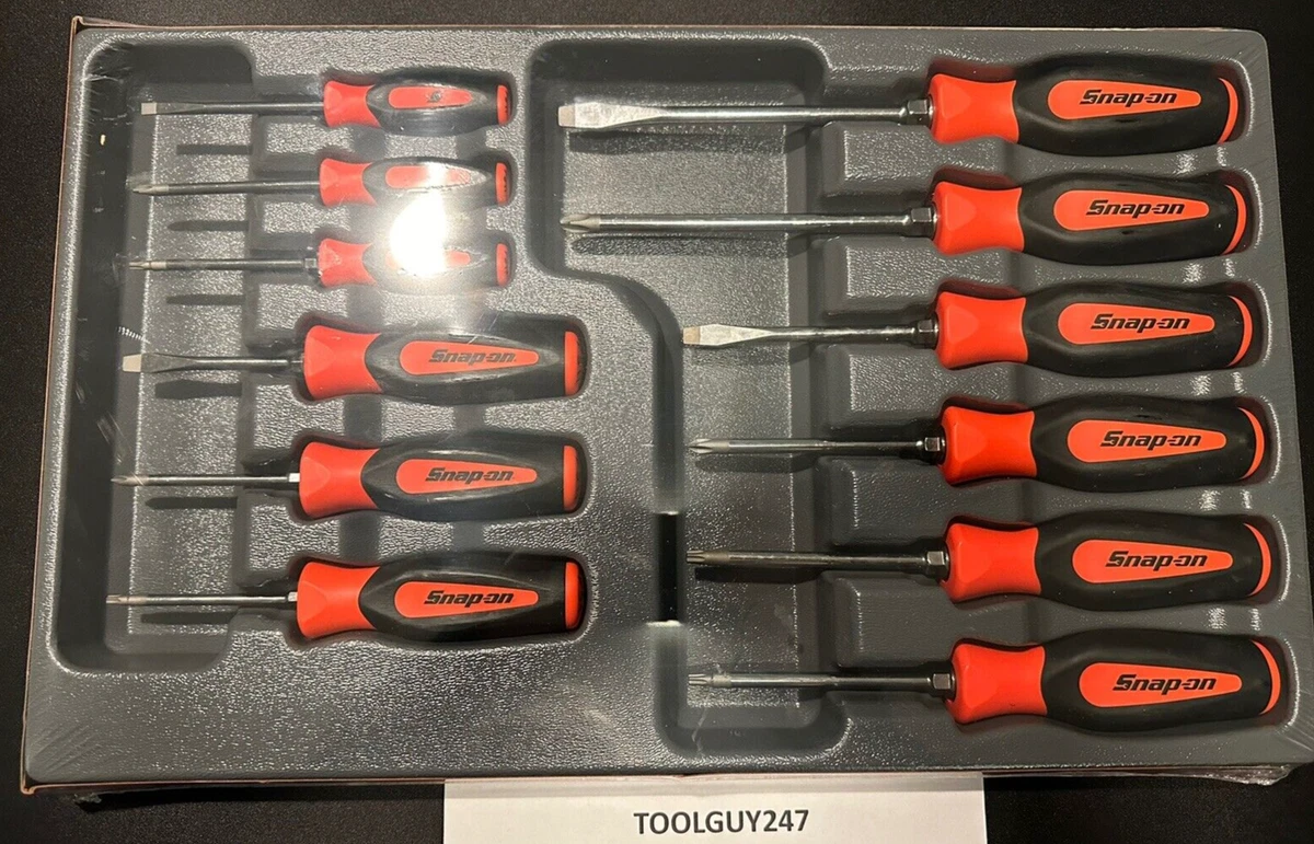Snap-on Tools NEW 4pc MULTI-COLOR Mini Hard Grip Combo Screwdriver