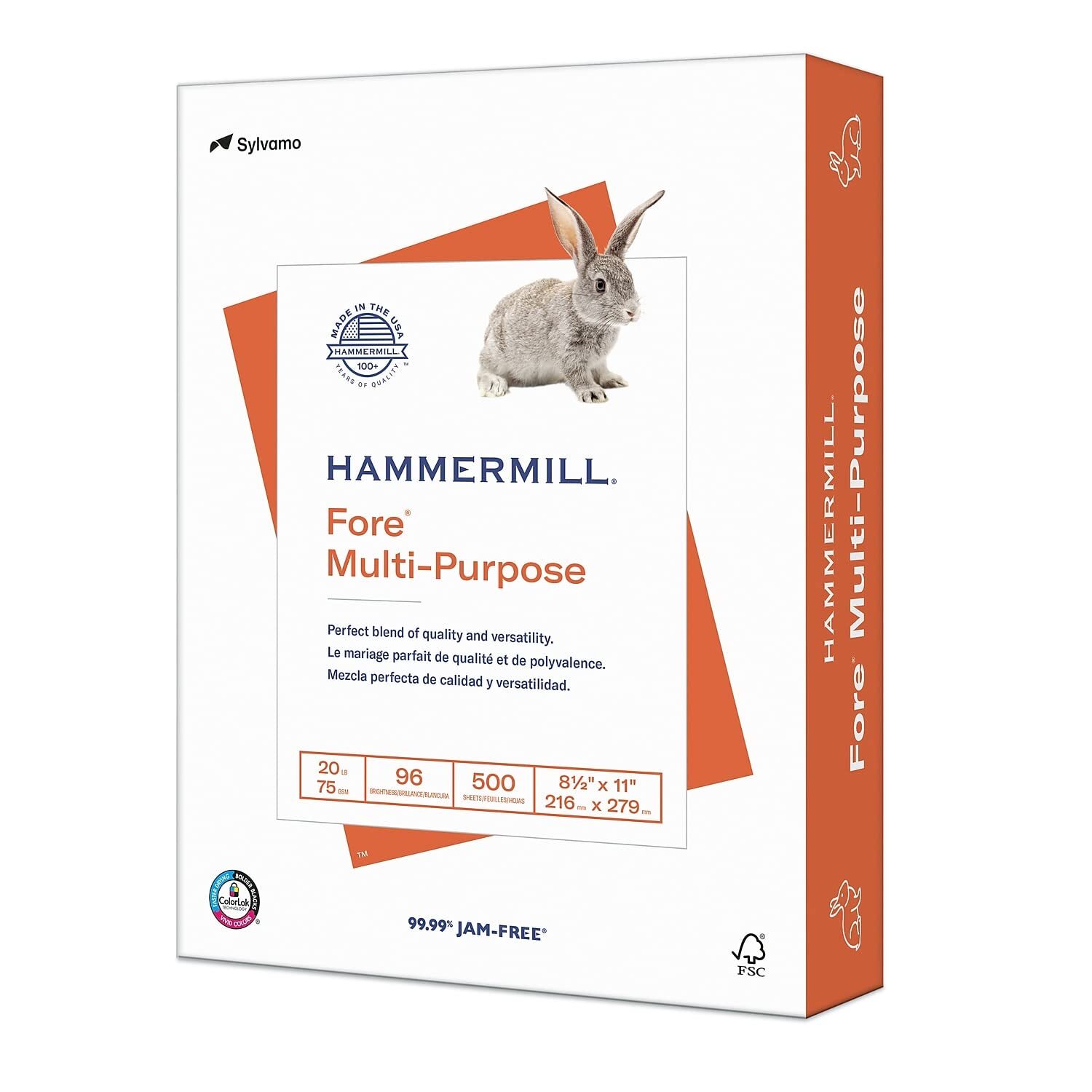 Printer Paper, Fore Multipurpose 20 lb Copy Paper, 8.5 x 11 - 96 Bright, Made...