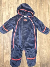 The North Face Snowsuit Infant Blue Bunting Hooded - 3-6 Months