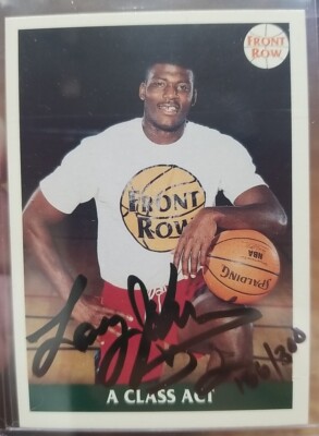 (Rare) 1991 Front Row Larry Johnson Autograph (On Card) #166/300 - A Class Act