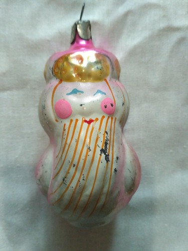 Christmas tree toy rare Soviet New Year sorcerer. Wizard santa claus glass vinta - Picture 2 of 9