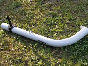 STEEL RAILING PIPING 'L' SHAPED APPROX. 40 X 13 X 3 INCHES 