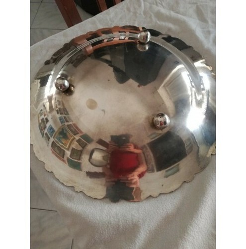 TISCHMITTE TABLETT TELLER SILBER 800 EPOCHE ENDE 20ER JAHRE PUNZE 6 - Bild 2 von 7