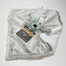 BLANKETS BEYOND Mink Like Fur PUPPY DOG Security Blanket NUNU LOVEY Brown White.