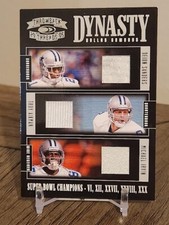 2005 Donruss Dynasty Throwback Threads Triple Troy Aikman Deion Sanders Irvin