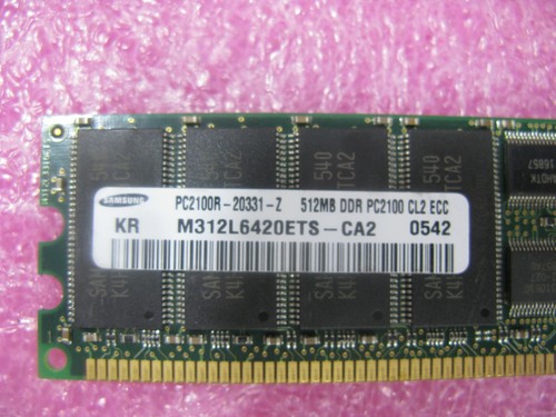 Lot 4 of Sun X7703A 1GB kit (2 * 512MB) 370-7670 PC2100R ECC for V240 Samsung - Picture 2 of 3
