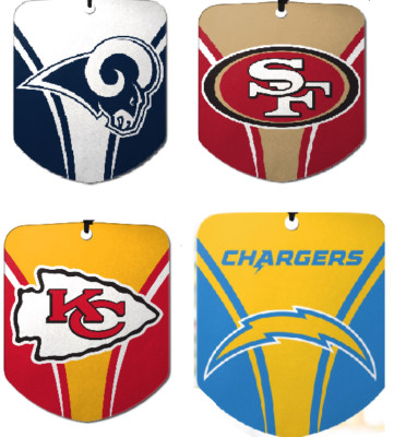New NFL Pick Your Team Car Paper Hanging Air Freshener 2 Pack