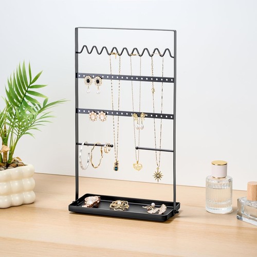 Soporte organizador de joyas soporte para collar: torre de joyería para colgador de collar y - Imagen 6 de 6