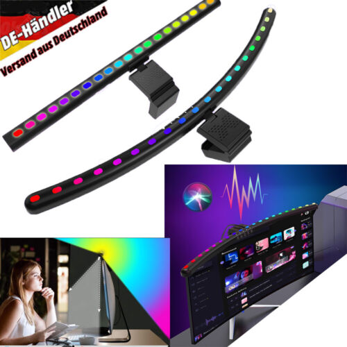 Computer Monitor Lampe LED Dimmbar Schreibtischlampe Bildschirmlampe USB mit RGB - Bild 1 von 37