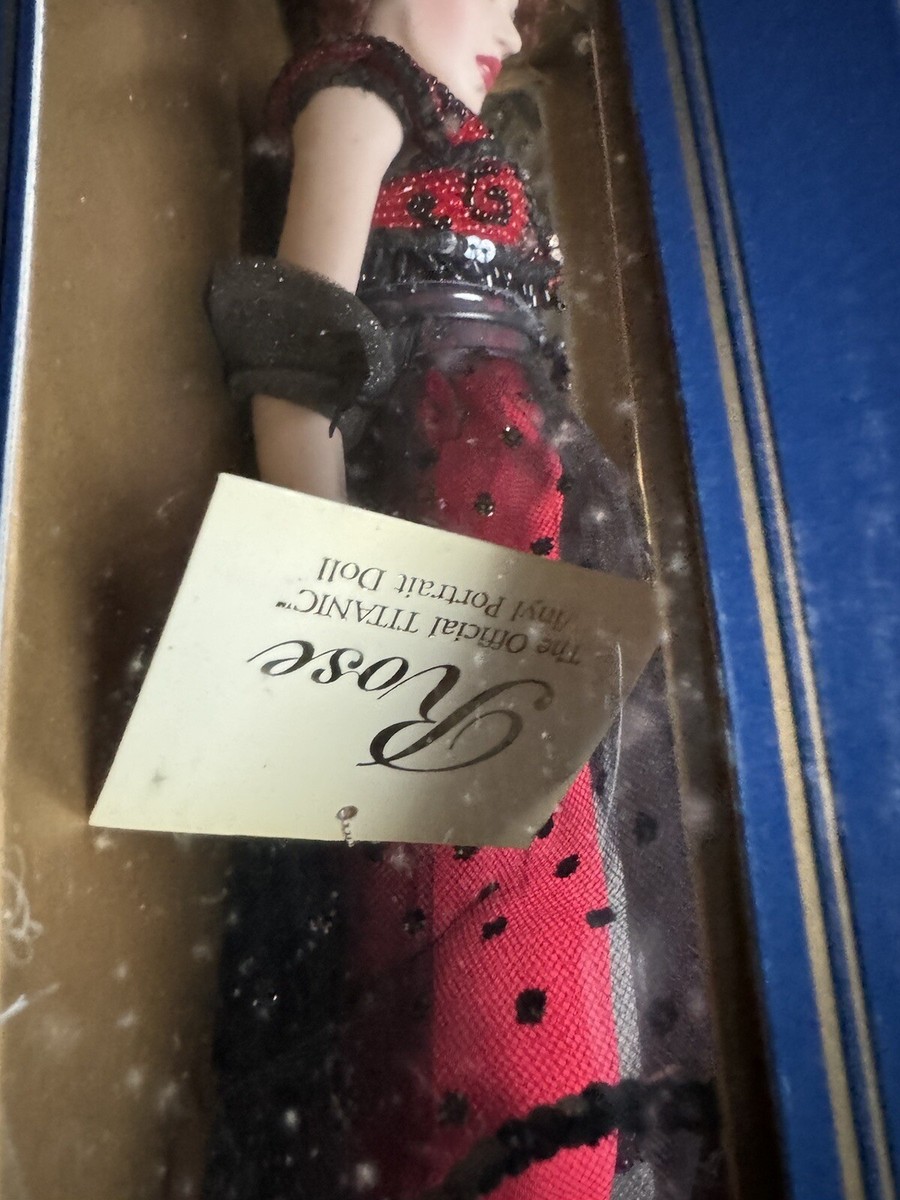 RARE - Rose Titanic Vinyl 16 In Doll W Red Black Gown Franklin
