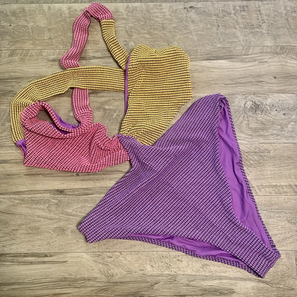 Купальник Agua Bendita Malibu Vini цельный цветной блок фиолетовый мульти размер XL - Изображение 2 из 4