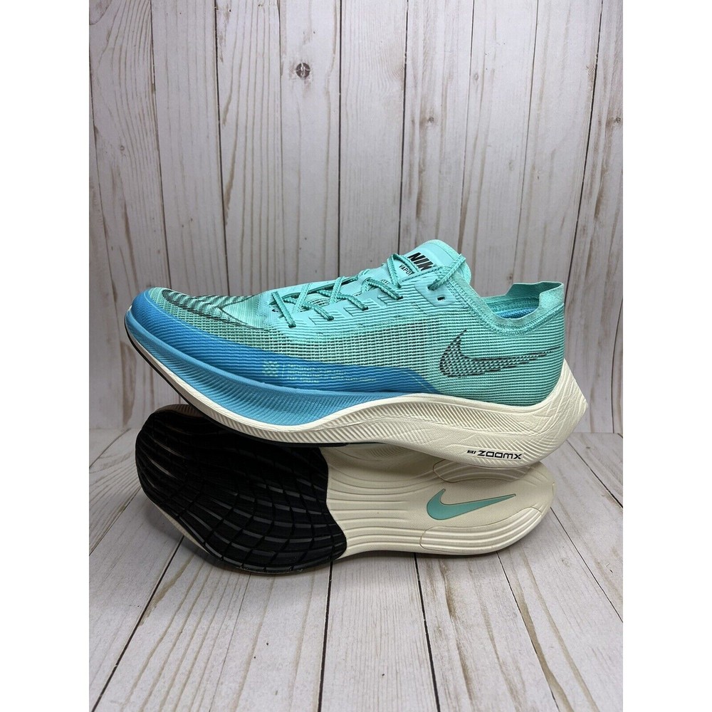 Nike ZoomX Vaporfly Next% 2 Mens Size 13 Green Black Racing Shoes CU4111 300 Rare Limited Edition