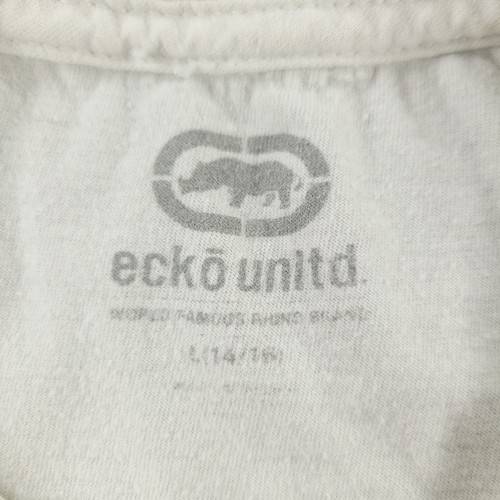 Ecko Unlimited Shirt Boy's Large White Logo Graphic Tee Crew Neck Short Sleeve - Picture 13 of 13