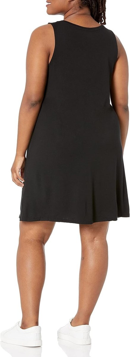 BLACK SWING DRESS SIZE XL KNIT SLEEVELESS KNEE LENGTH AMAZON MSRP $25 | eBay