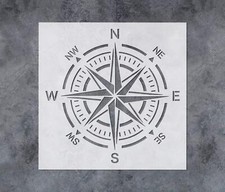 Compass Rose Stencil Template Reusable for Wall Art, DIY Crafts, Meditation Spac