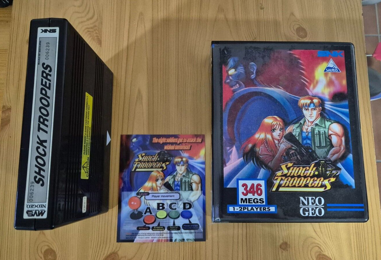 Jeu Shock Troopers MVS NEO GEO. 100% Original Et Fonctionnel