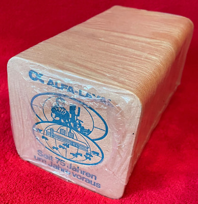 Sammler aufgepasst: Bierdeckel Stapel OVP ALAF-LAVAL aus 1953 zum 75. - ca. 110x