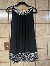 R&M Richard’s Petite Little Black Irridescent Sequin Dress Size 14P 