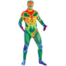 Mens Infrared Naked Man Morphsuit Costume Festival Party Halloween X Ray Suit