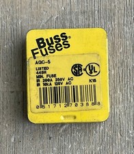 BUSSMANN AGC-5 FUSES 5A 250V PACK OF 5 NOS