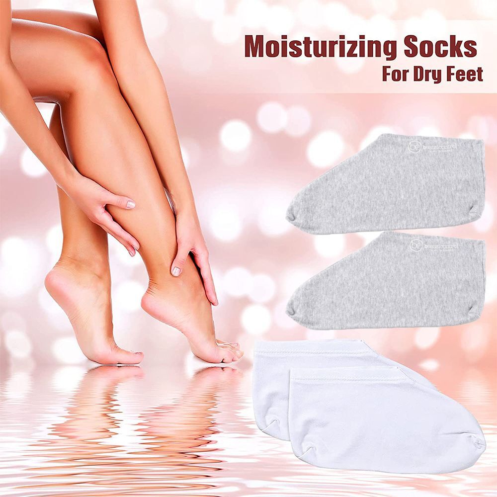 Care Dry Feet Soft Spa Socks Overnight Moisture Moisturizing Socks