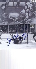 Bill Cleary Signed 4x6 Photo 1960 USA Hockey Gold   Harvard  Autograph Auto