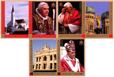 2007 Vaticano -  80º genetliaco di papa Benedetto XVI - 3 val MNH
