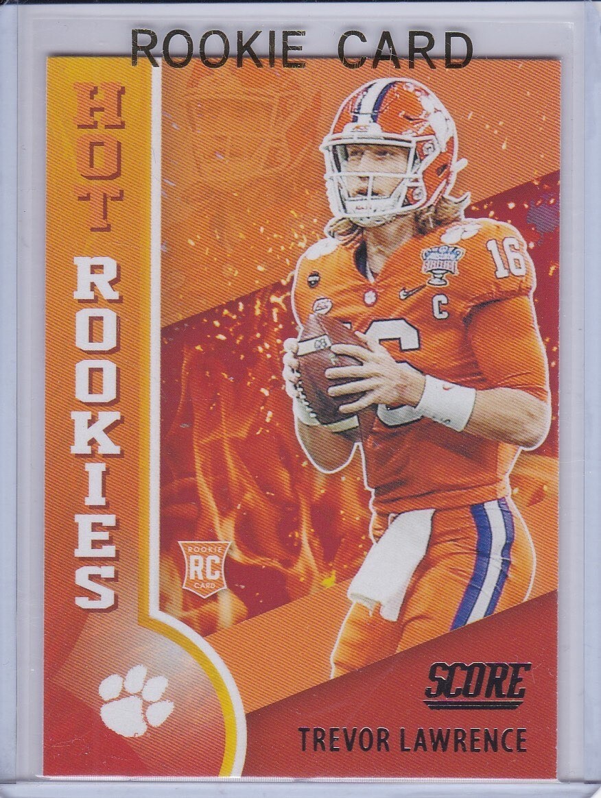 TREVOR LAWRENCE ROOKIE CARD Clemson Tigers Football 2021 Score Hot