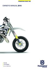 Husqvarna Owners Manual Book Guide 2018 TC 50 & 2018 TC 50 Mini
