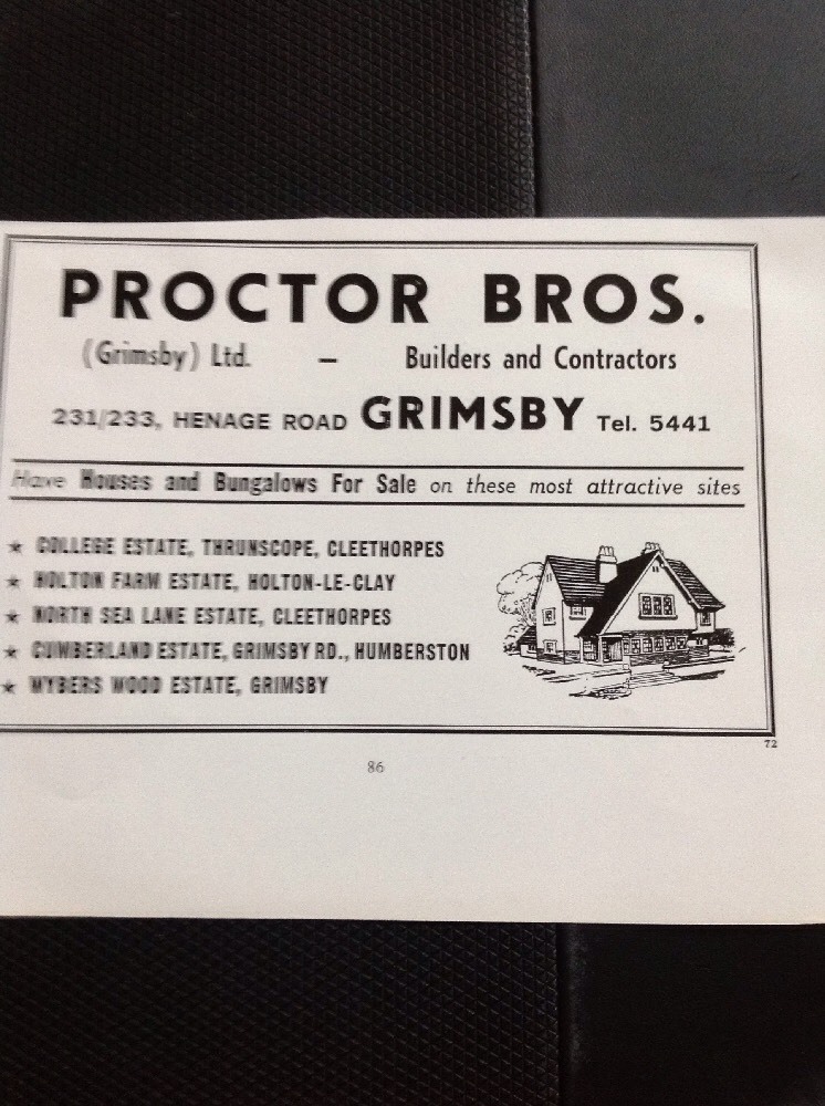62-4 Ephemera 1968 Advert Proctor Bros Builders Grimsby | eBay UK