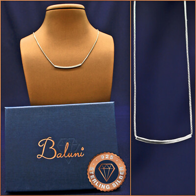Necklace with Pendant Genuine 925 Sterling Silver, + Pouch, Gift Mothers Day