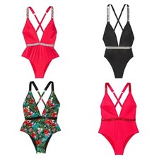 VICTORIAS SECRET VS SWIM SHINE PLUNGE ONE PIECE SWIMSUIT bikini S M L XL