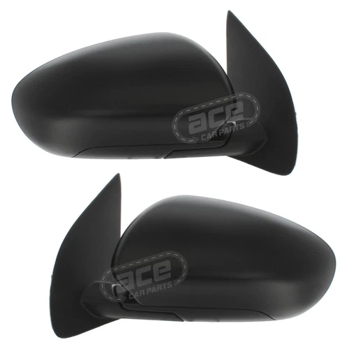 Electric Wing Door Mirrors For Nissan Qashqai +2 J10 2007-2014 Black Covers Pair
