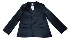 Janie And Jack Blazer Boys Size 5 Black Wool Long Sleeve Sport Coat 119