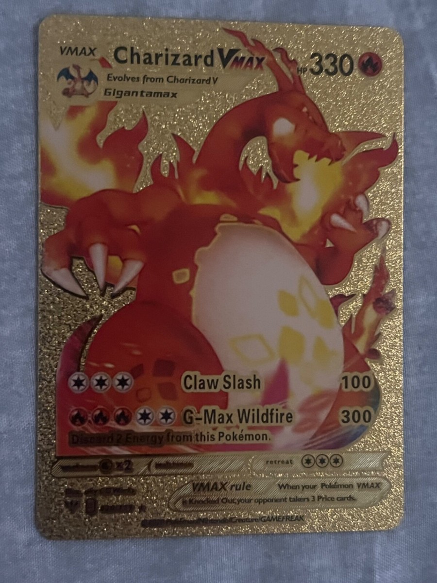 Charizard Vmax Gold Metal Gigantamax HP330 | eBay
