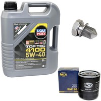 MotoröL ÖLfilter SM196 5W40 5 Liter + ÖLablassschraube FüR Seat Arosa VW Lupo