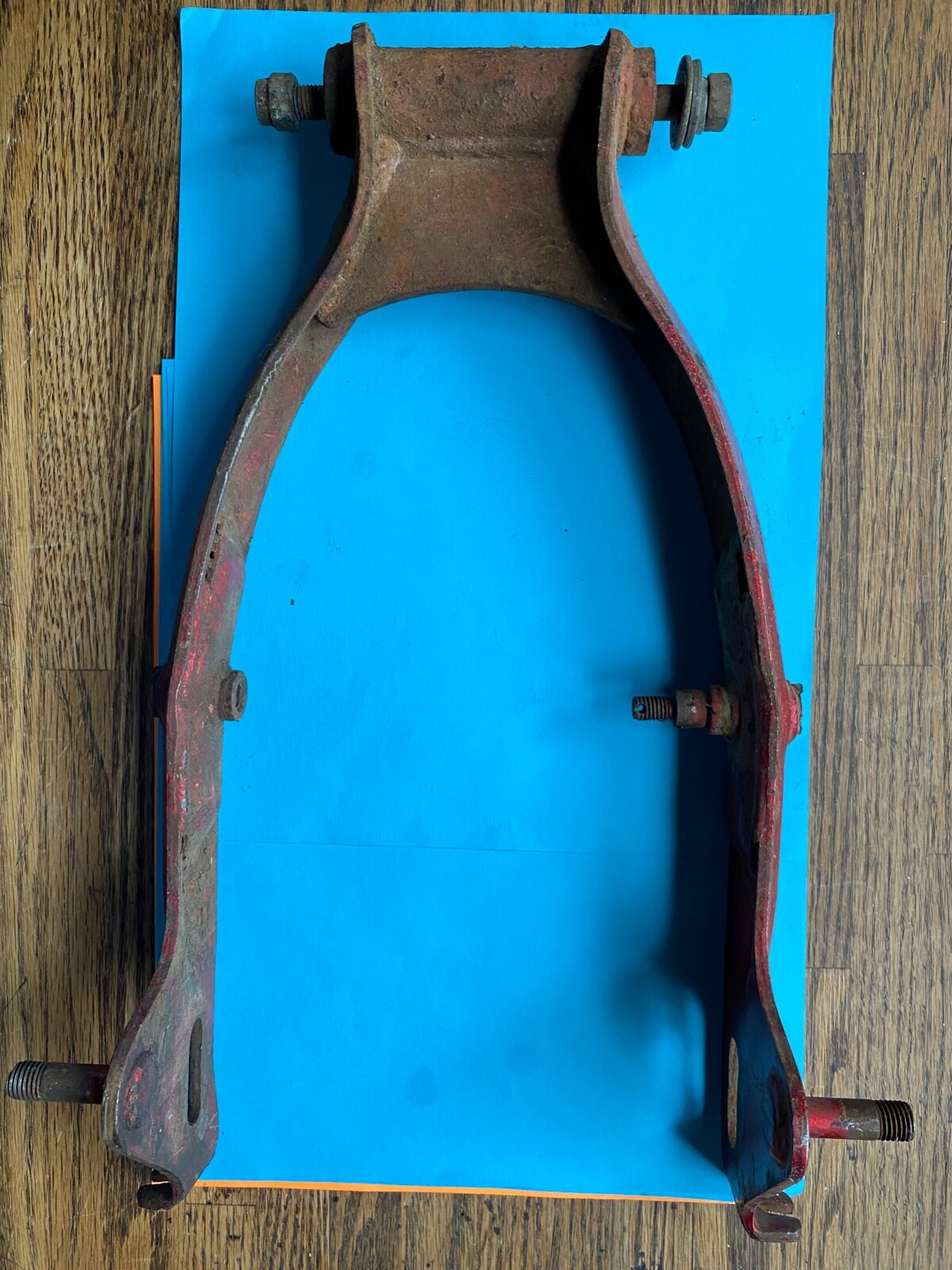 honda ct70 swing arm, red in color, AHRMA eBay