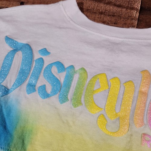 Disneyland Spirit Jersey Youth Girls XL Rainbow Tie Dye Long Sleeve - Picture 8 of 15