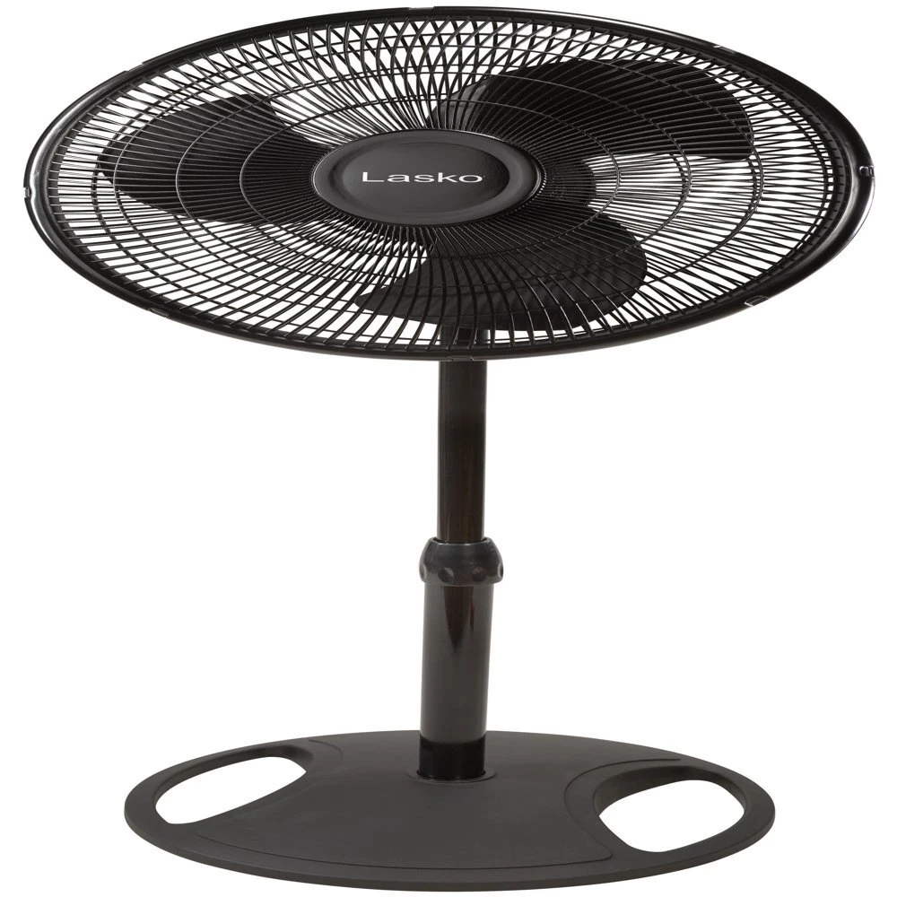 Lasko 16u0026#034; Oscillating Adjustable Pedestal Fan with 3-Speeds, S16500,  Black | eBay