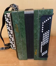 Button Accordion Etud 205m Made in Russia Vintage Etude Bayan 100 Bass Case Rare