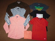 7 Shirts Youth Boy Sz MEDIUM Dress Shirts Tees Chaps Tek Gear CK Tony Hawk Nike
