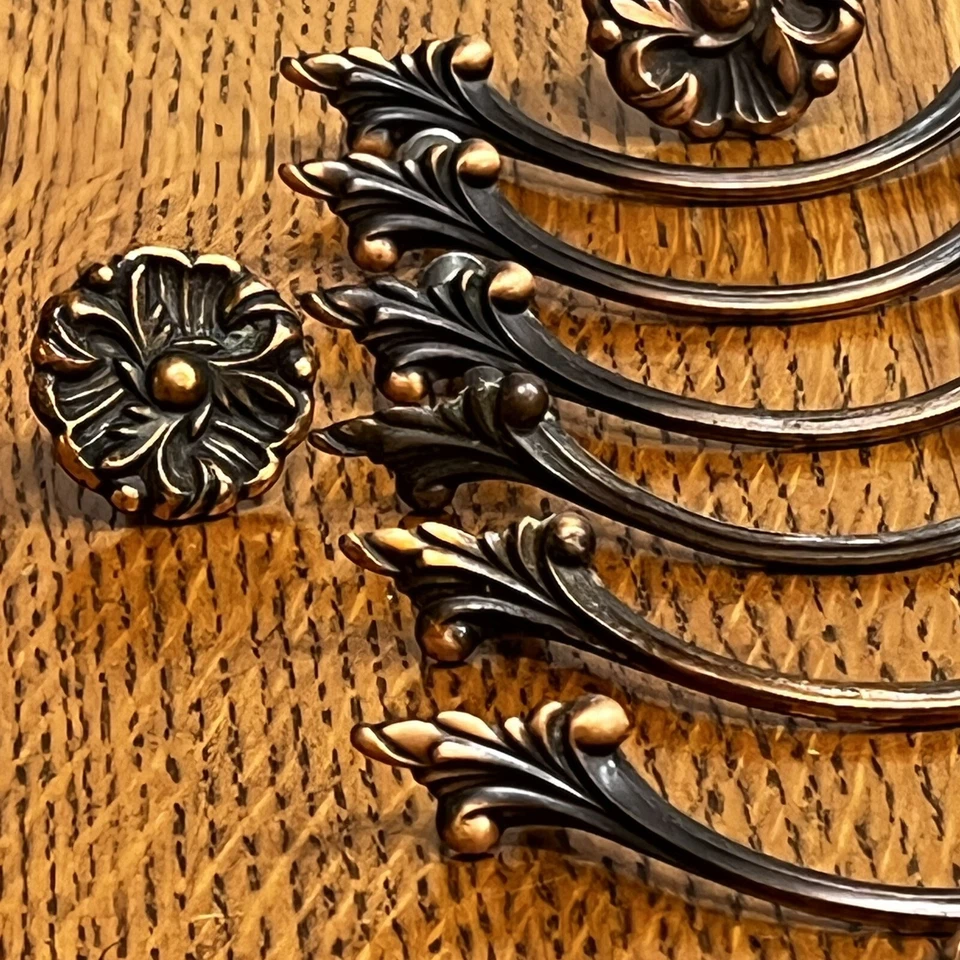 Lote de 10 botões de puxador de gaveta vintage japoneses de cobre flash hardware #H18 - Imagem 4 de 4