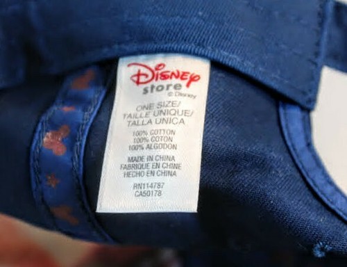 The Disney Store Mickey Mouse Blue Cotton Adjustable Faded Print Hat Cap - Picture 2 of 4
