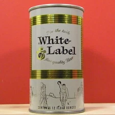 White Label Beer S/S Can Cold Spring Brewing Cold Spring Minnesota 54J A/F