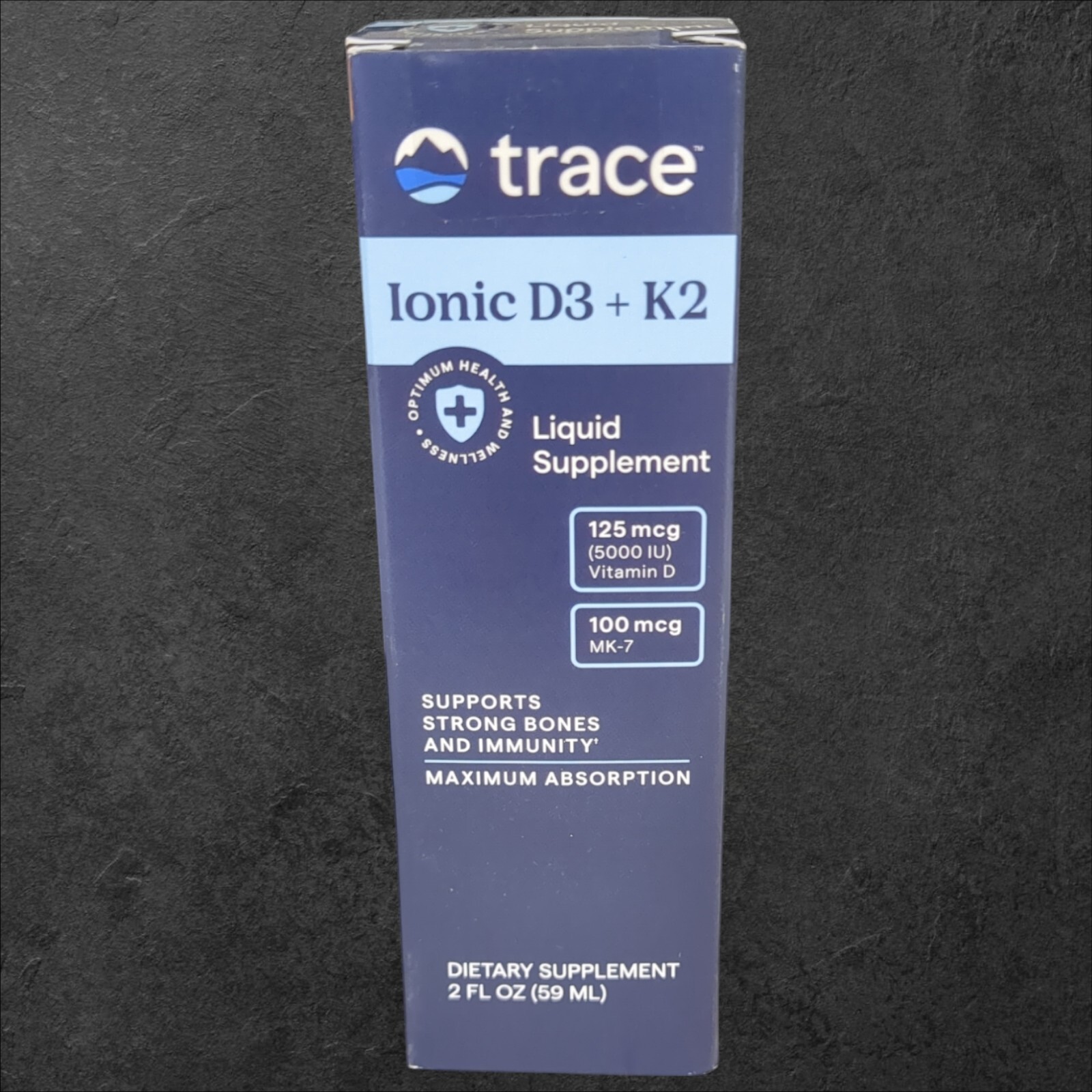 Trace Minerals Ionic D3 + K2 Liquid Supplement Drops 2 fl oz